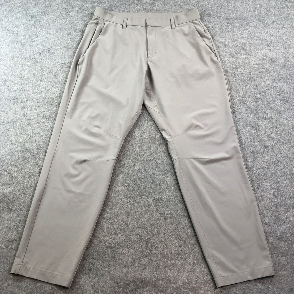 Fabletics Mens Pants 34x32 (fits 34x30) Grey Performance fabric Stretch Golf